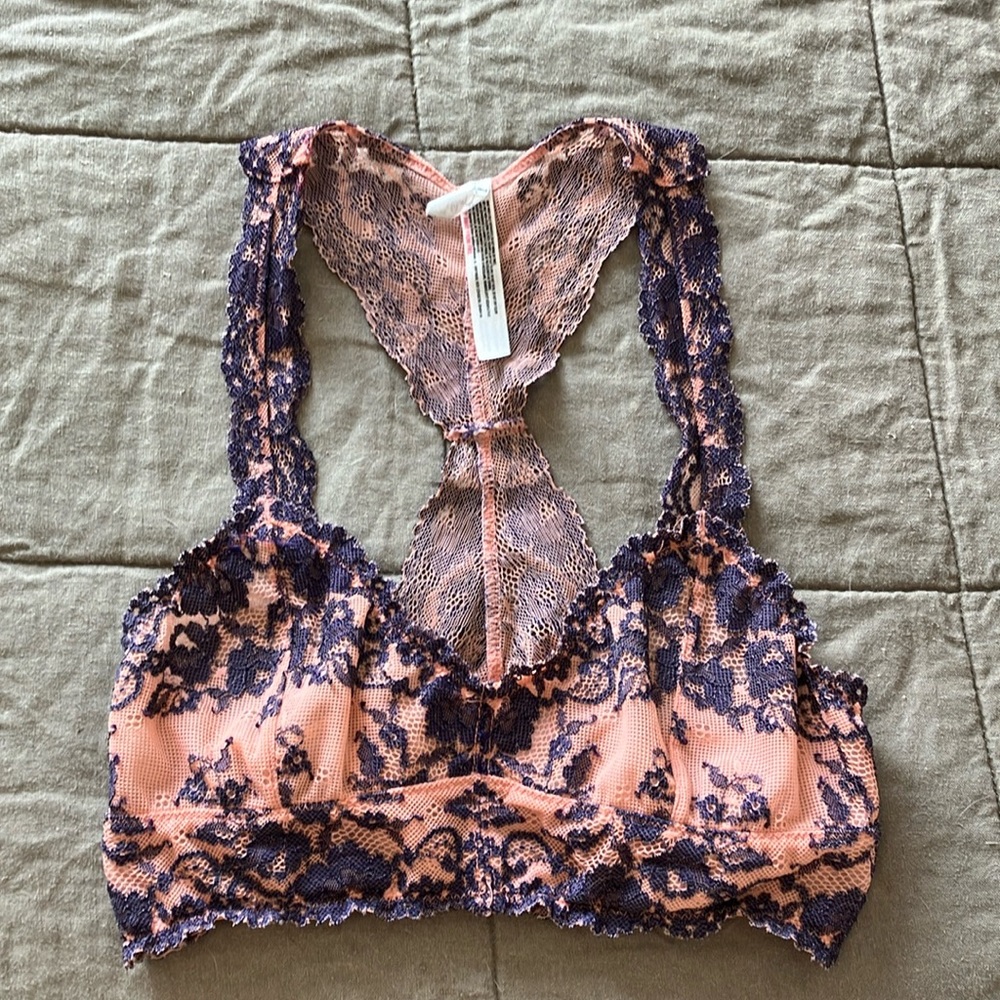 Intimately free people bralette dusky rose and purple xs
